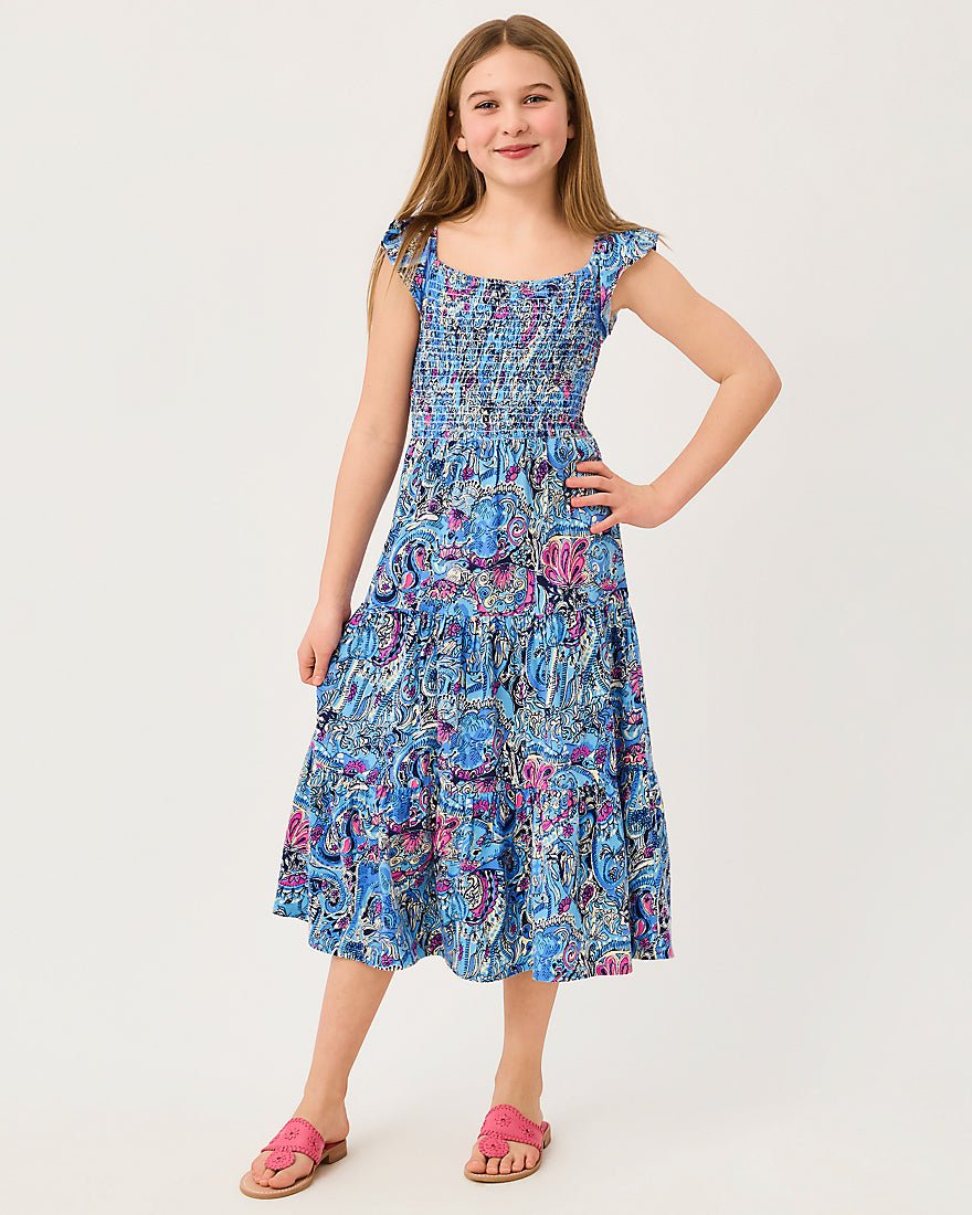 Lilly Pulitzer - Girls Mini Jilly Midi Dress - Multi Paisley Parade