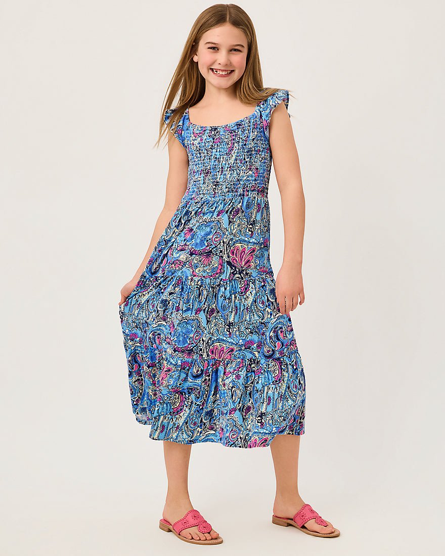 Lilly Pulitzer - Girls Mini Jilly Midi Dress - Multi Paisley Parade