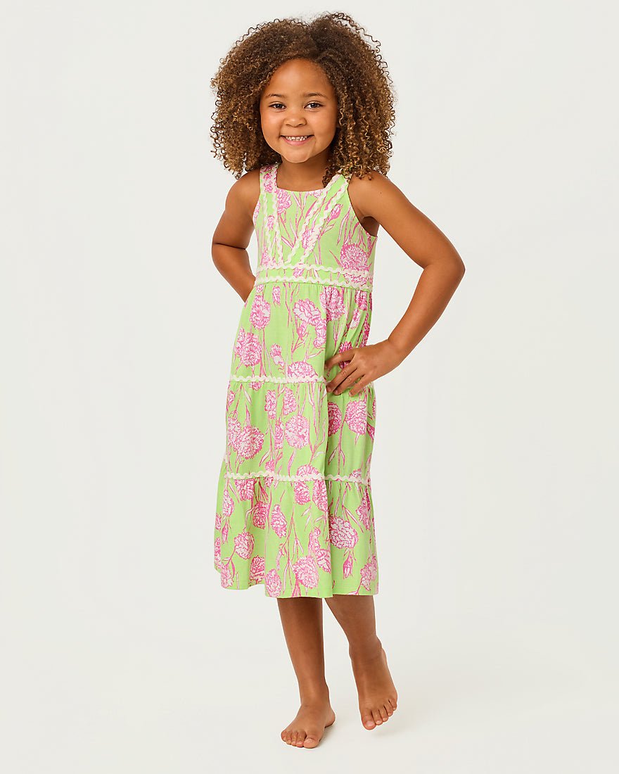 Lilly Pulitzer - Girls Mini Pollie Midi Dress - Pistachio Macaron Alina