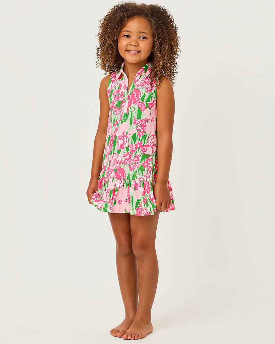 Lilly Pulitzer - Girls Mini Riegan Dress - Putting Green Hannah