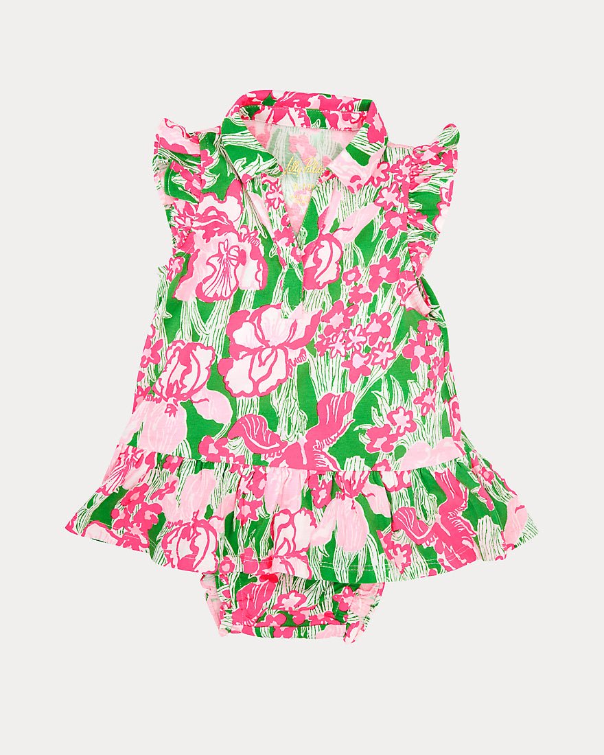 Lilly Pulitzer - Girls Mini Riegan Infant Dress - Putting Green Hannah