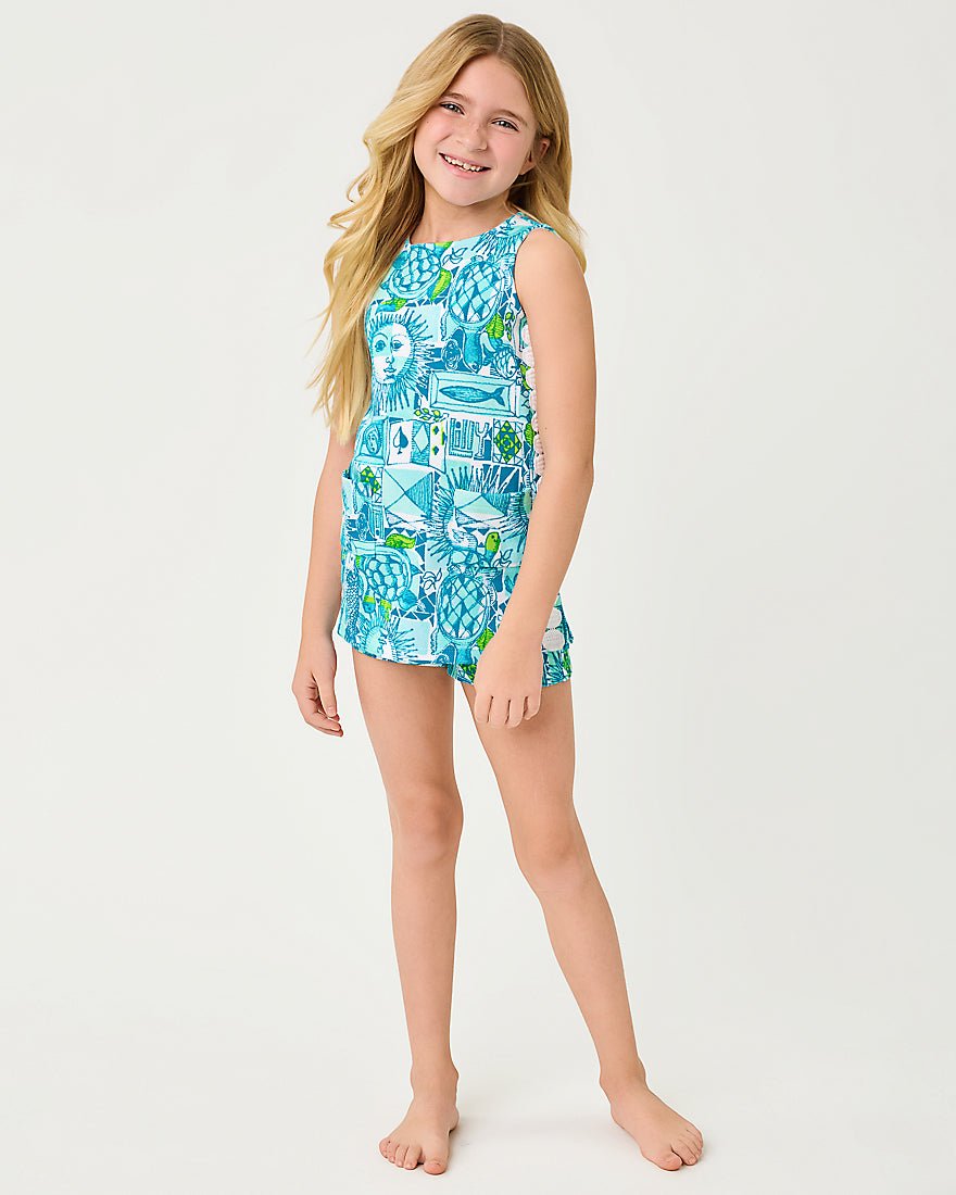 Lilly Pulitzer - Girls Mini Romey Knit Shift Set - Mint Condition Harlillyquin