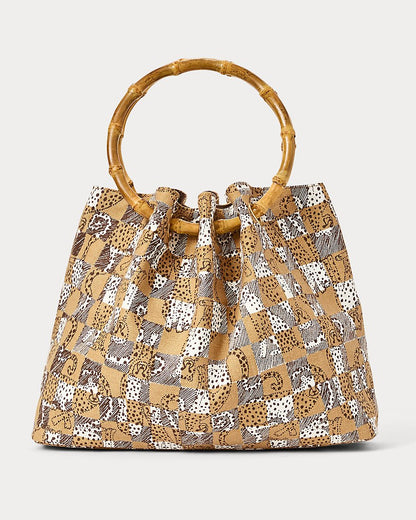 Lilly Pulitzer - Gwp Bamboo Bag - Iced Latte Cheetah Checks