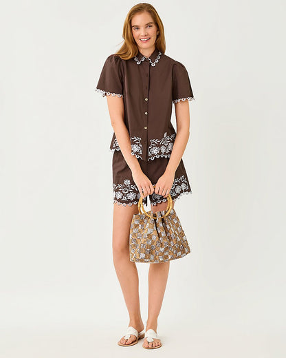 Lilly Pulitzer - Gwp Bamboo Bag - Iced Latte Cheetah Checks
