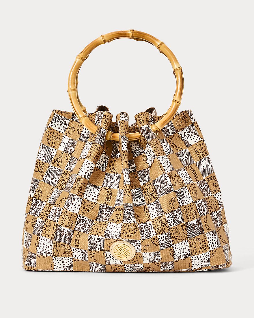 Lilly Pulitzer - Gwp Bamboo Bag - Iced Latte Cheetah Checks