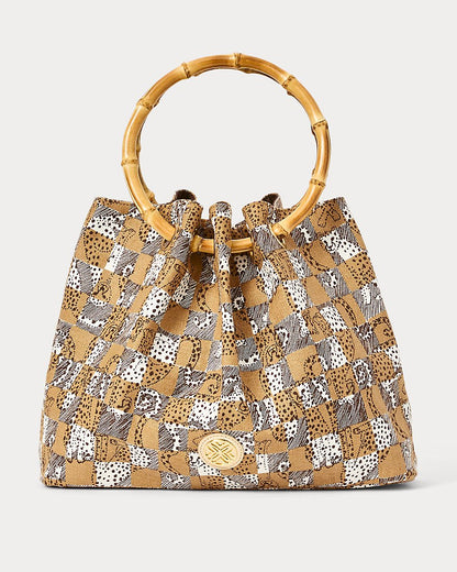 Lilly Pulitzer - Gwp Bamboo Bag - Iced Latte Cheetah Checks