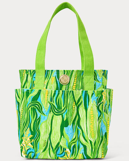 Lilly Pulitzer - Gwp Farmers Market Tote - Turquoise Tide Sweet Corn