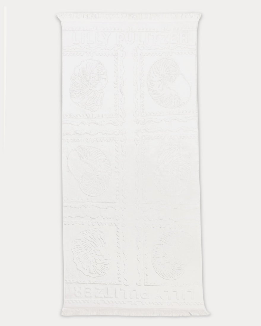 Lilly Pulitzer - Gwp Jacquard Beach Towel - Resort White Shell Shine