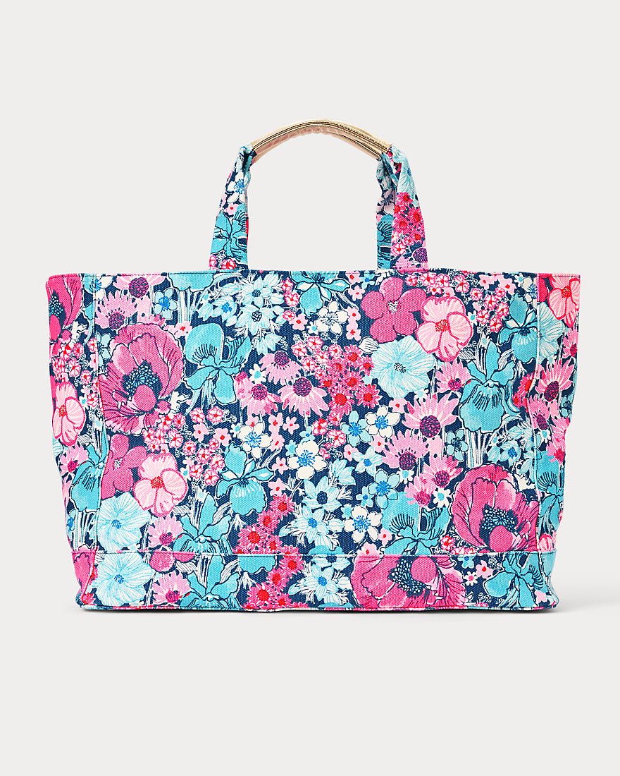 Lilly Pulitzer - Gwp Jumbo Mercato Tote - Starlight Navy In All Her Glory