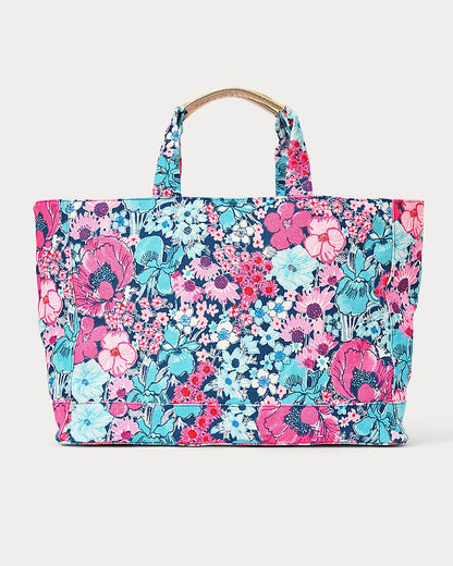 Lilly Pulitzer - Gwp Jumbo Mercato Tote - Starlight Navy In All Her Glory