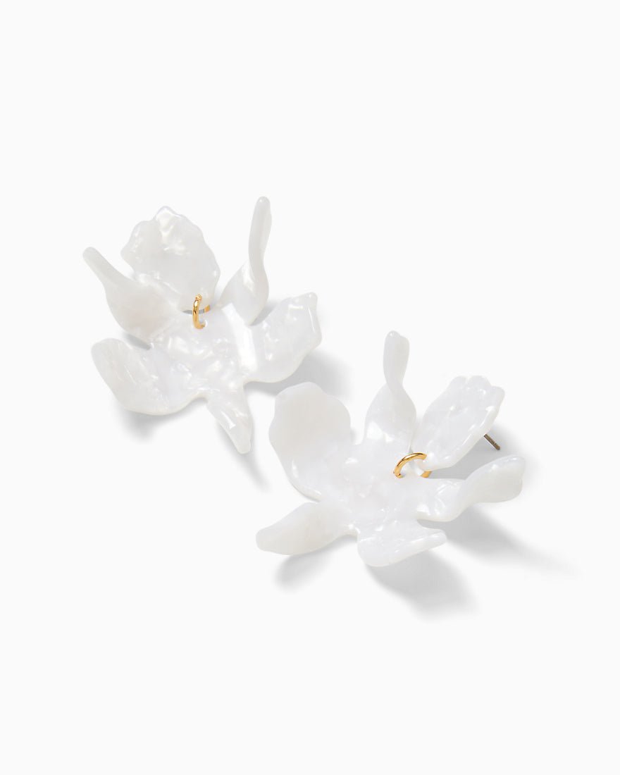 Lilly Pulitzer - Gwp Lilly X Lele Lily Earrings - Resort White