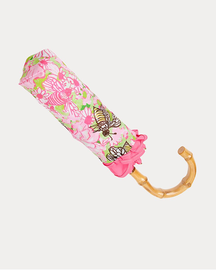 Lilly Pulitzer - Gwp Travel Umbrella - Pistachio Macaron Bees Knees
