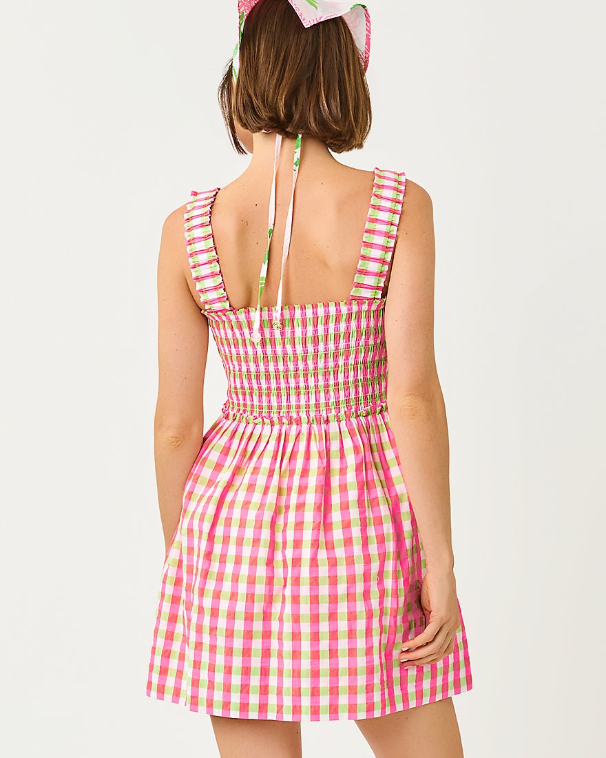 Lilly Pulitzer - Hadly Skirted Romper - Cherry Blossom Pink Summer Lovin Gingham