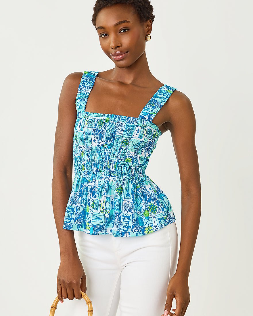 Lilly Pulitzer - Hadly Smocked Top - Mint Condition Harlillyquin