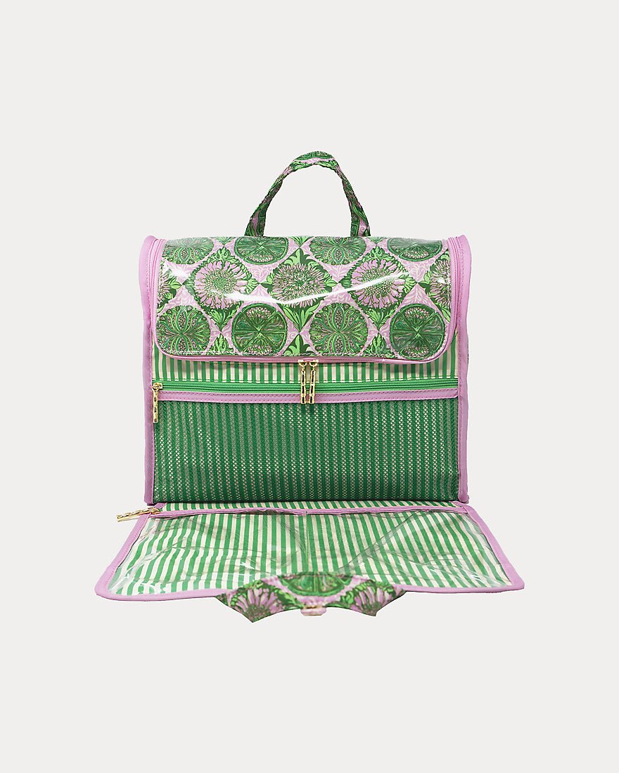 Lilly Pulitzer - Hanging Toiletry Bag - Oleander Pink Tropical Tiles