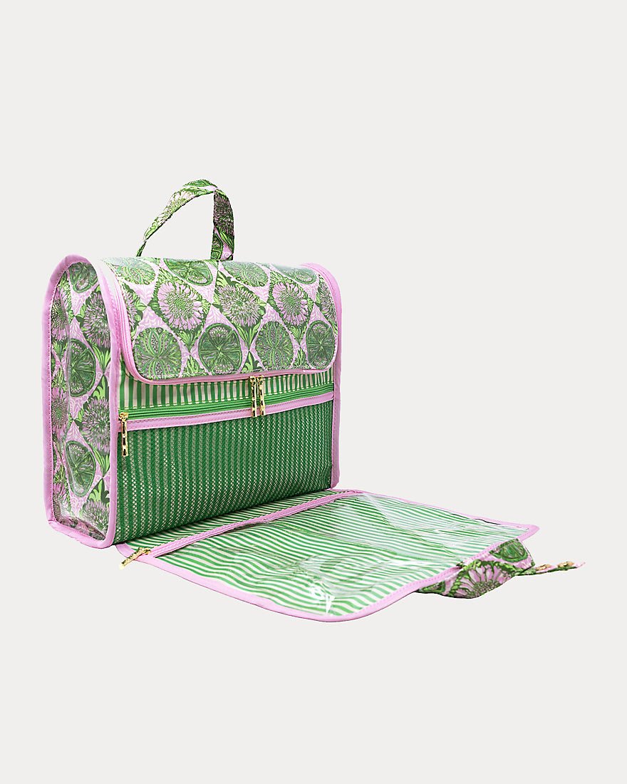 Lilly Pulitzer - Hanging Toiletry Bag - Oleander Pink Tropical Tiles