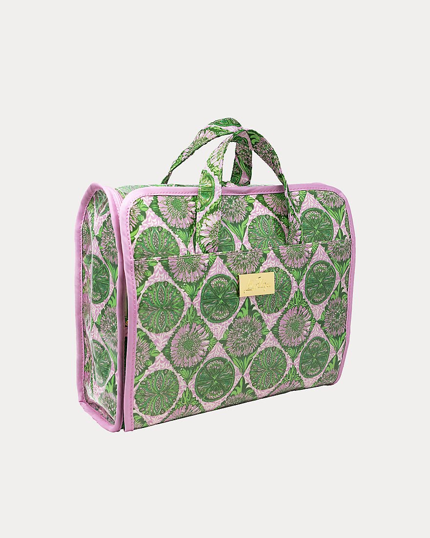 Lilly Pulitzer - Hanging Toiletry Bag - Oleander Pink Tropical Tiles