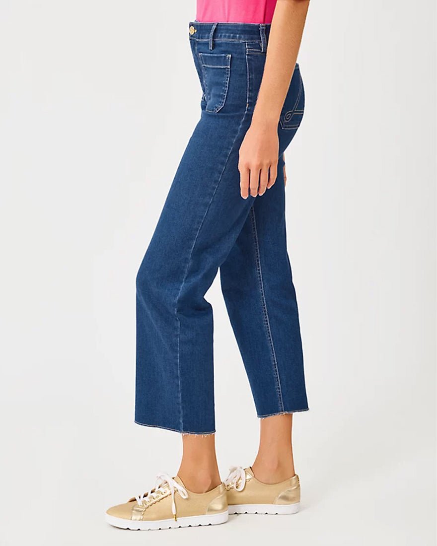 Lilly Pulitzer - Harleen High Rise Crop Jean - Medium Wash