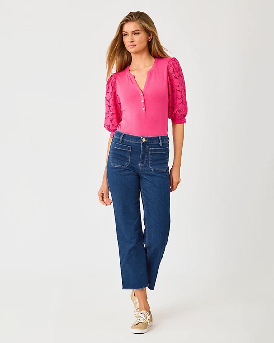 Lilly Pulitzer - Harleen High Rise Crop Jean - Medium Wash