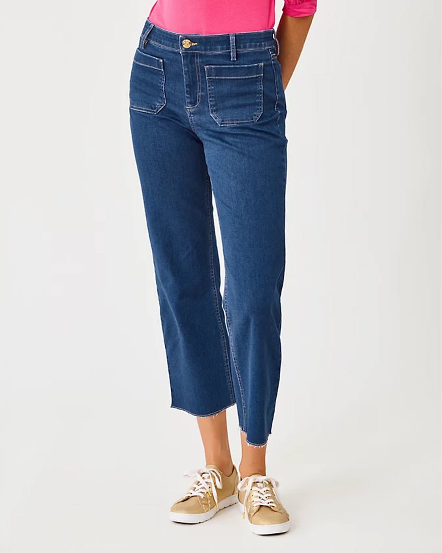 Lilly Pulitzer - Harleen High Rise Crop Jean - Medium Wash