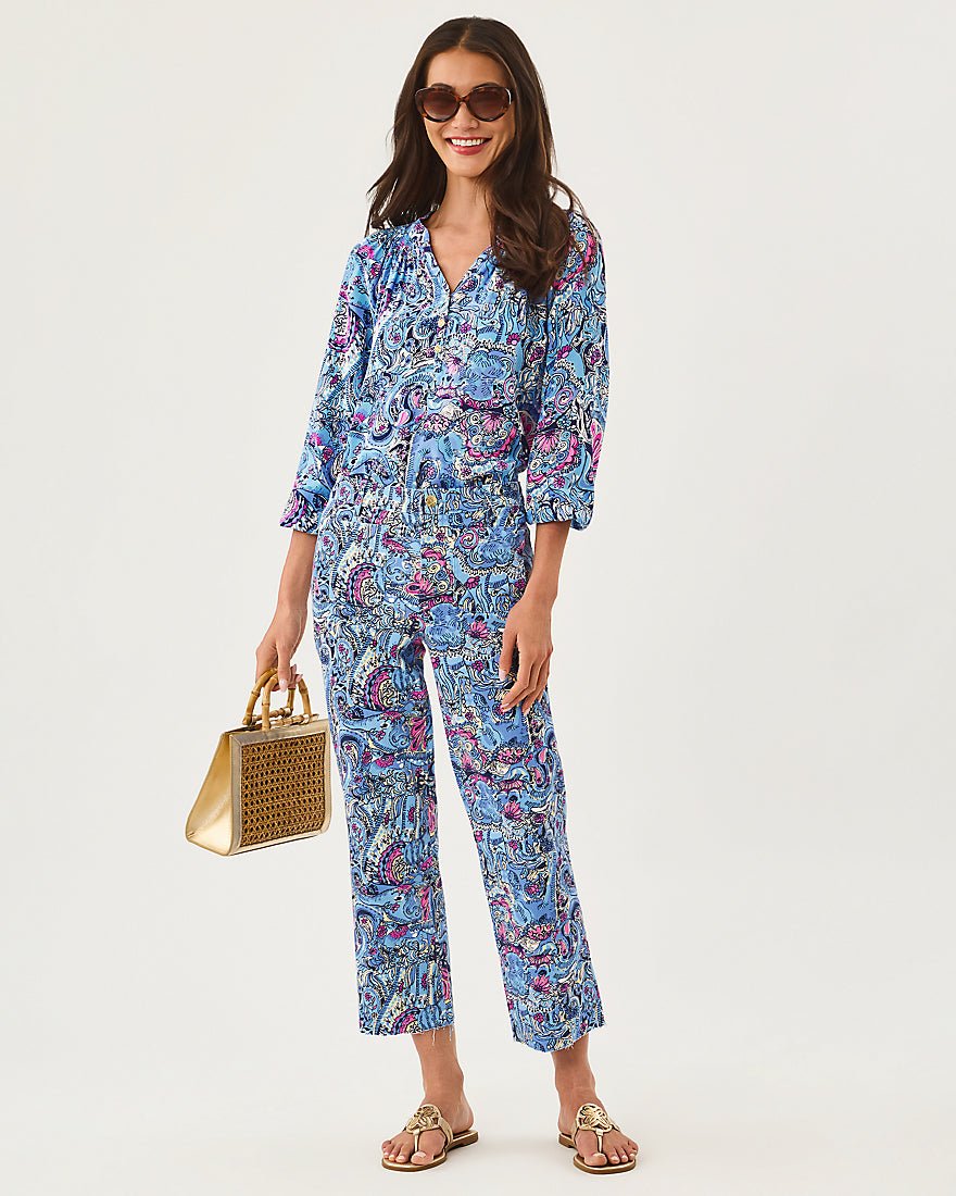 Lilly Pulitzer - Harleen High Rise Crop Jean - Multi Paisley Parade