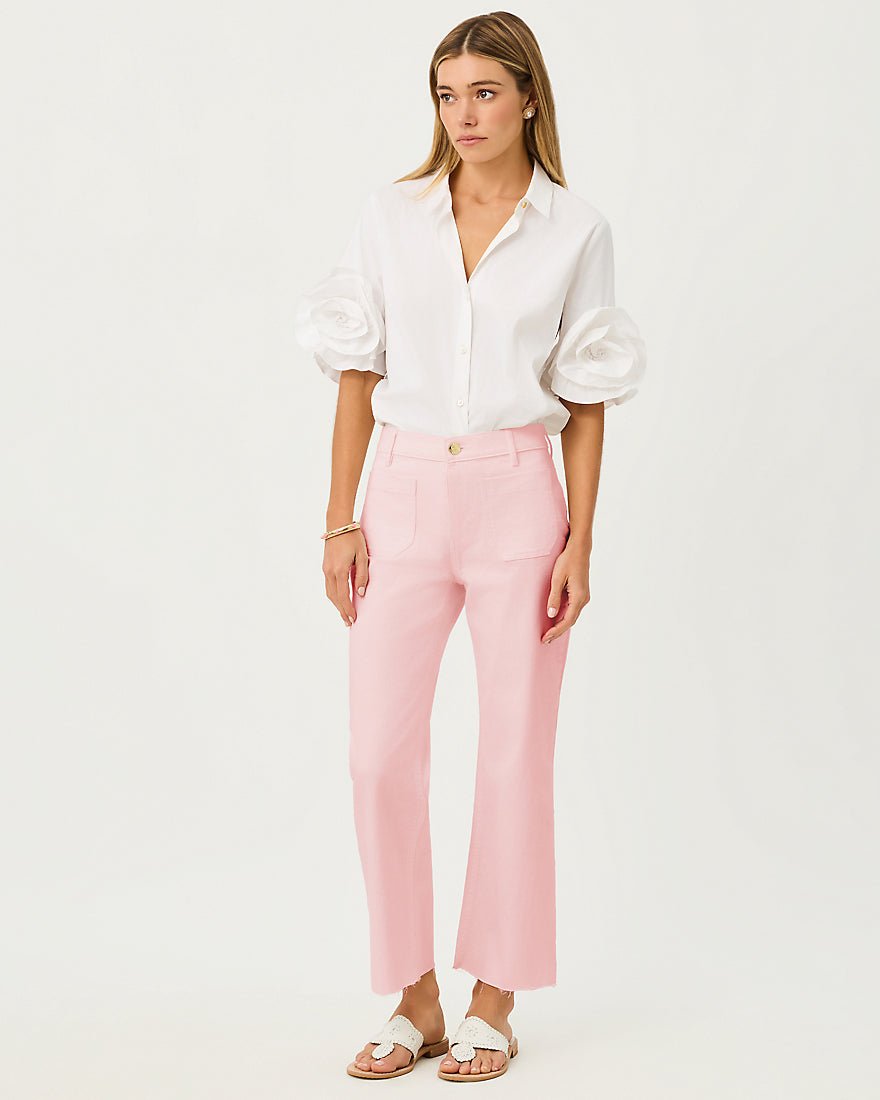 Lilly Pulitzer - Harleen High Rise Crop Jean - Pink Muse