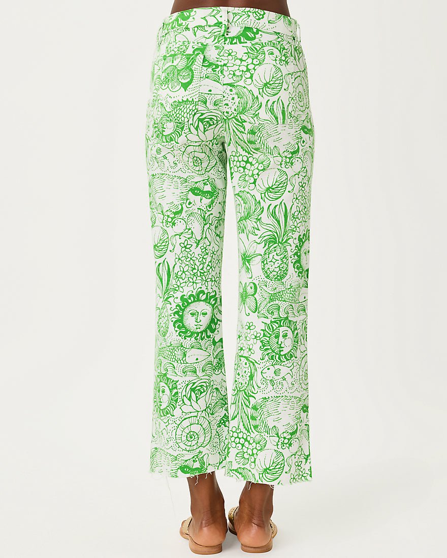 Lilly Pulitzer - Harleen High Rise Crop Jean - Putting Green Fleur De Lilly