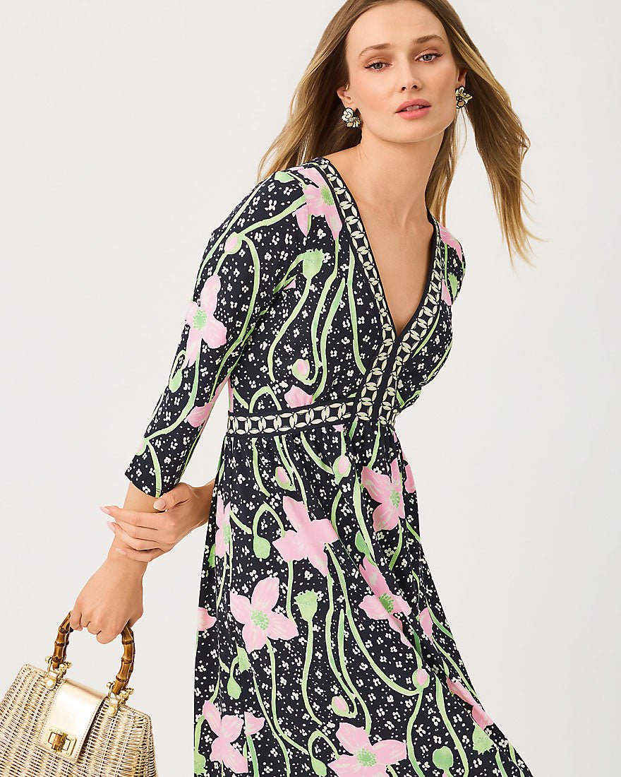 Lilly Pulitzer - Harlynn Maxi Dress - Onyx Blushing Blooms