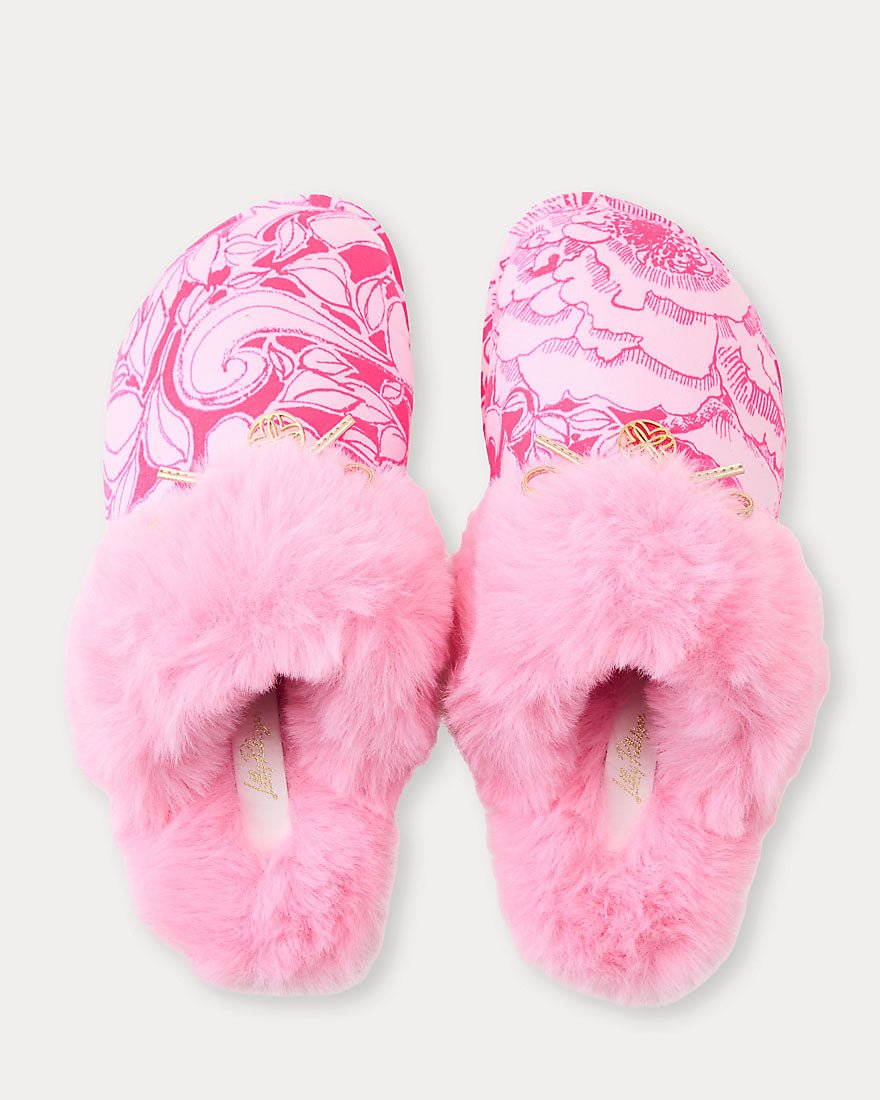 Lilly Pulitzer - Harte Bow Slipper - Pink Aster A Rose By Any Other Name