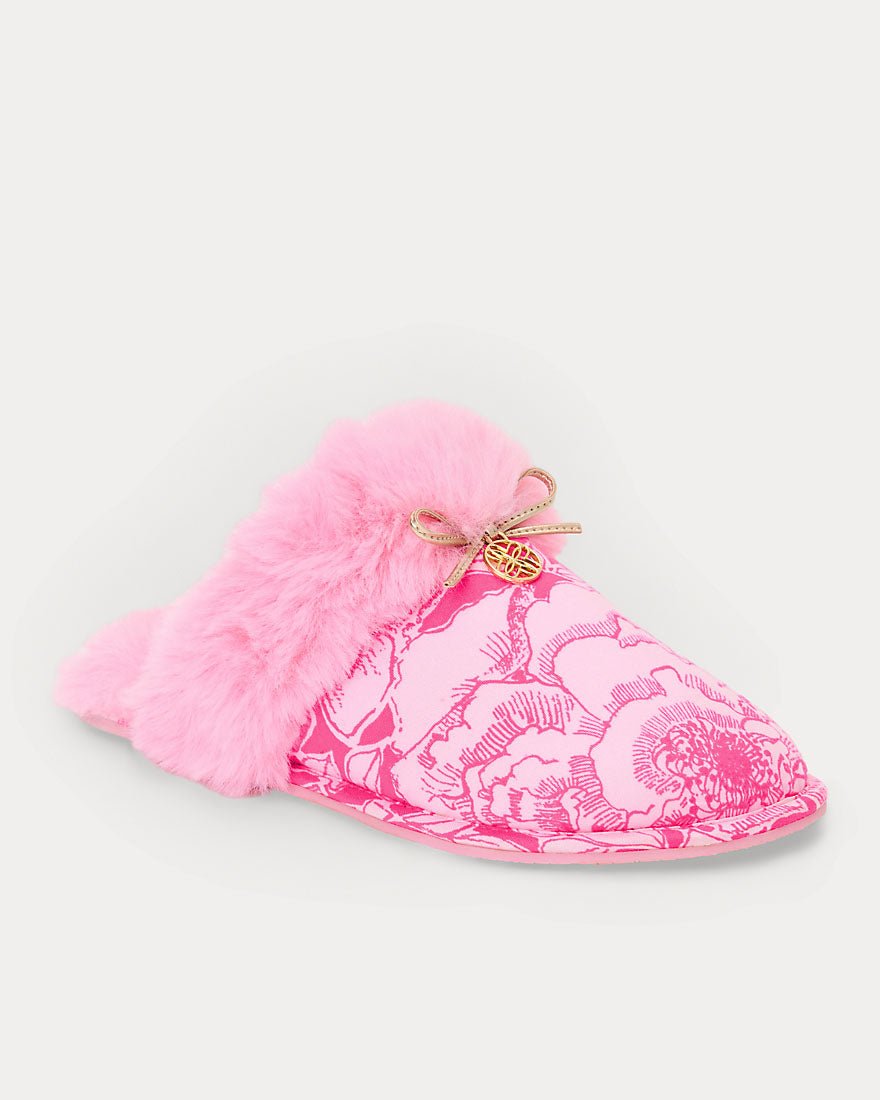 Lilly Pulitzer - Harte Bow Slipper - Pink Aster A Rose By Any Other Name
