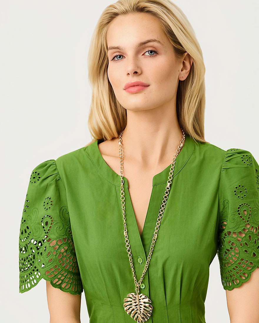 Lilly Pulitzer - Hide And Leaf Necklace - Gold Metallic