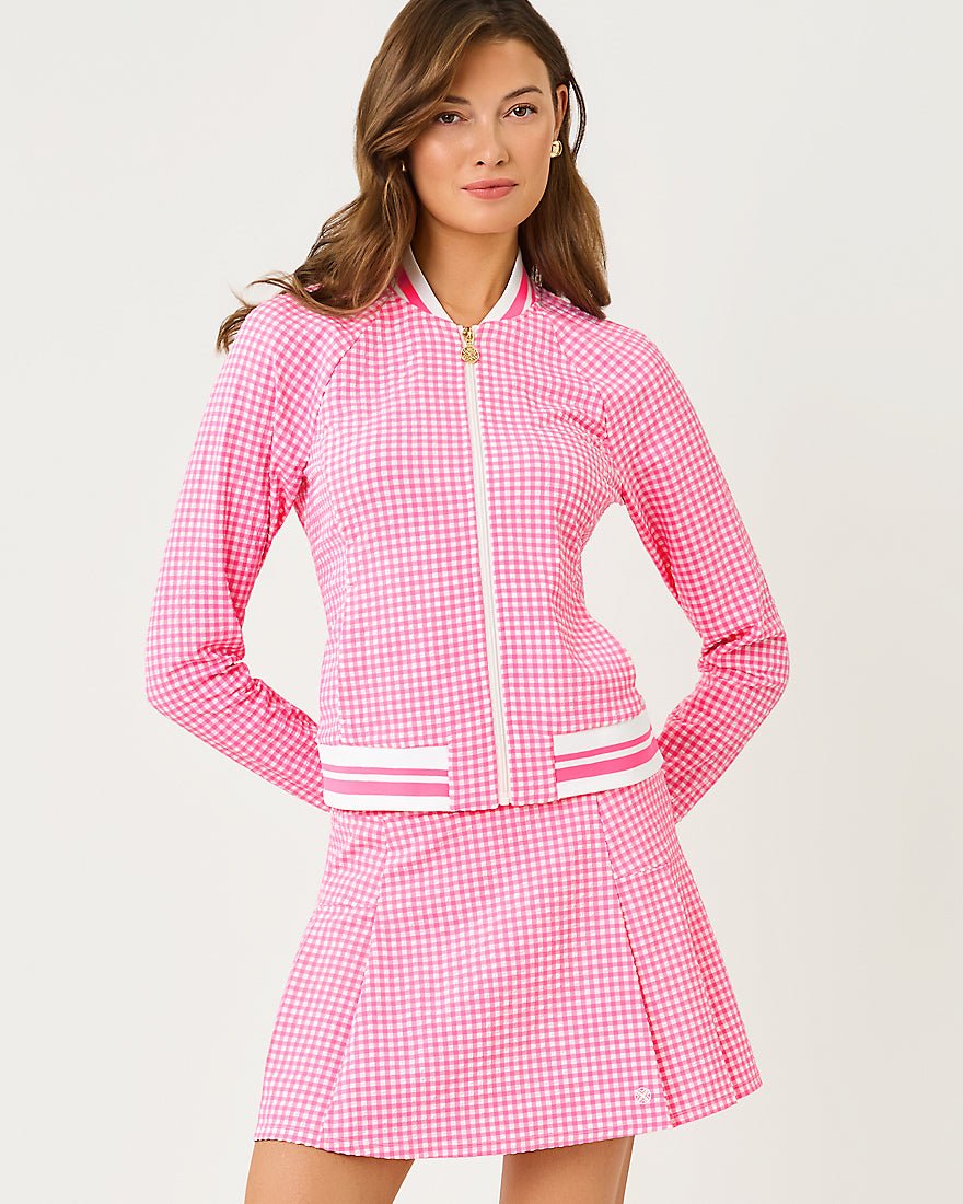 Lilly Pulitzer - Huxdey Skort Upf 50 Plus - Cherry Blossom Pink Mini Performance Gingham