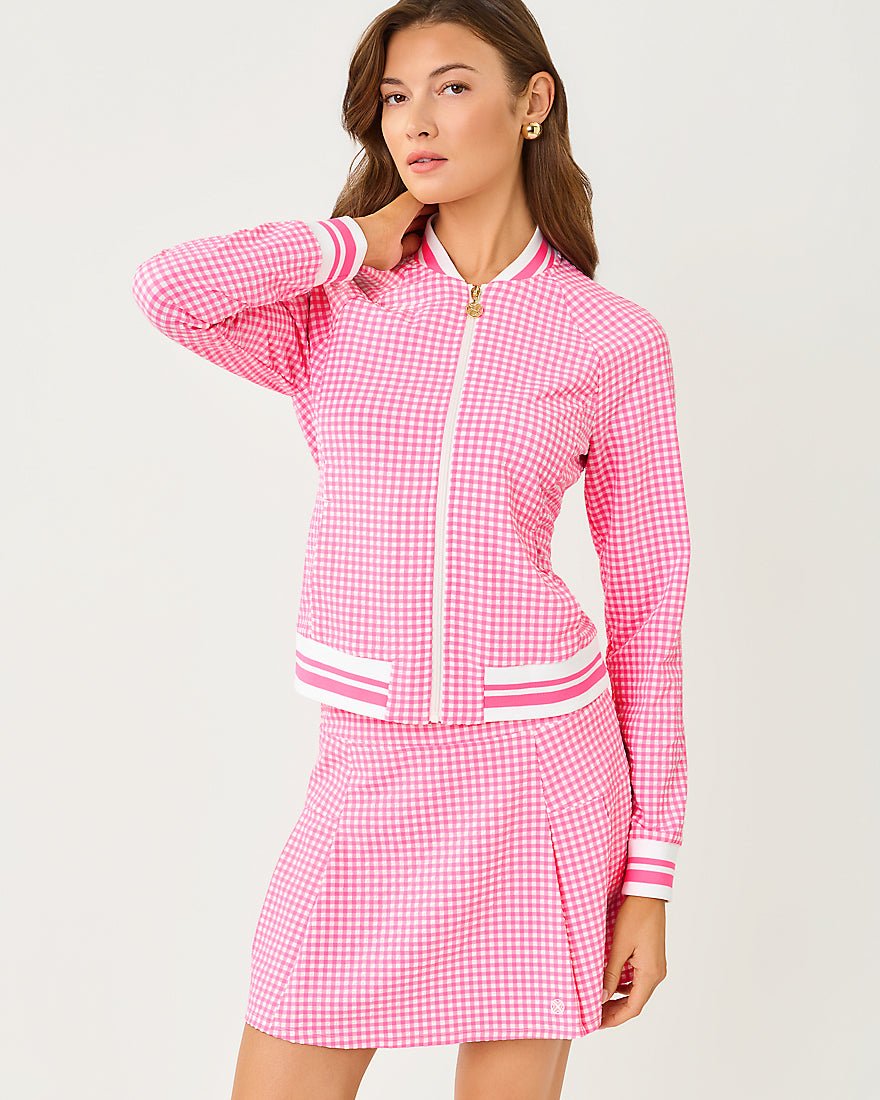 Lilly Pulitzer - Huxdey Skort Upf 50 Plus - Cherry Blossom Pink Mini Performance Gingham