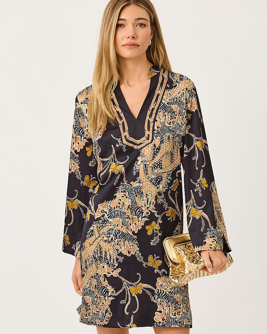 Lilly Pulitzer - Irella Caftan Dress - Onyx Striped Safari