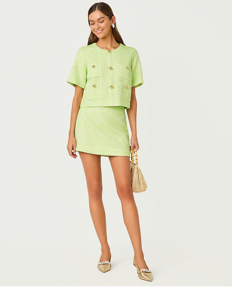 Lilly Pulitzer - Irving Top - Crocodile Green Fantasy Boucle