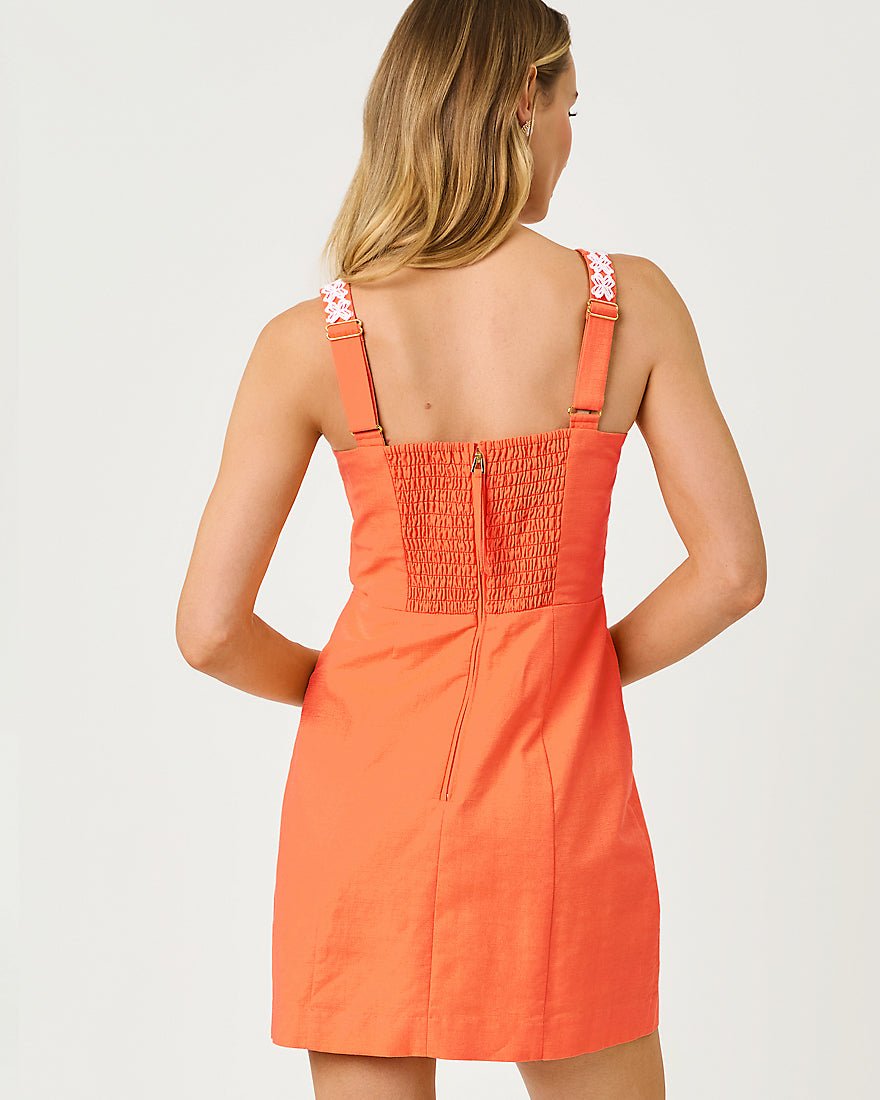 Lilly Pulitzer - Isleen Skirted Romper - Sunset Orange