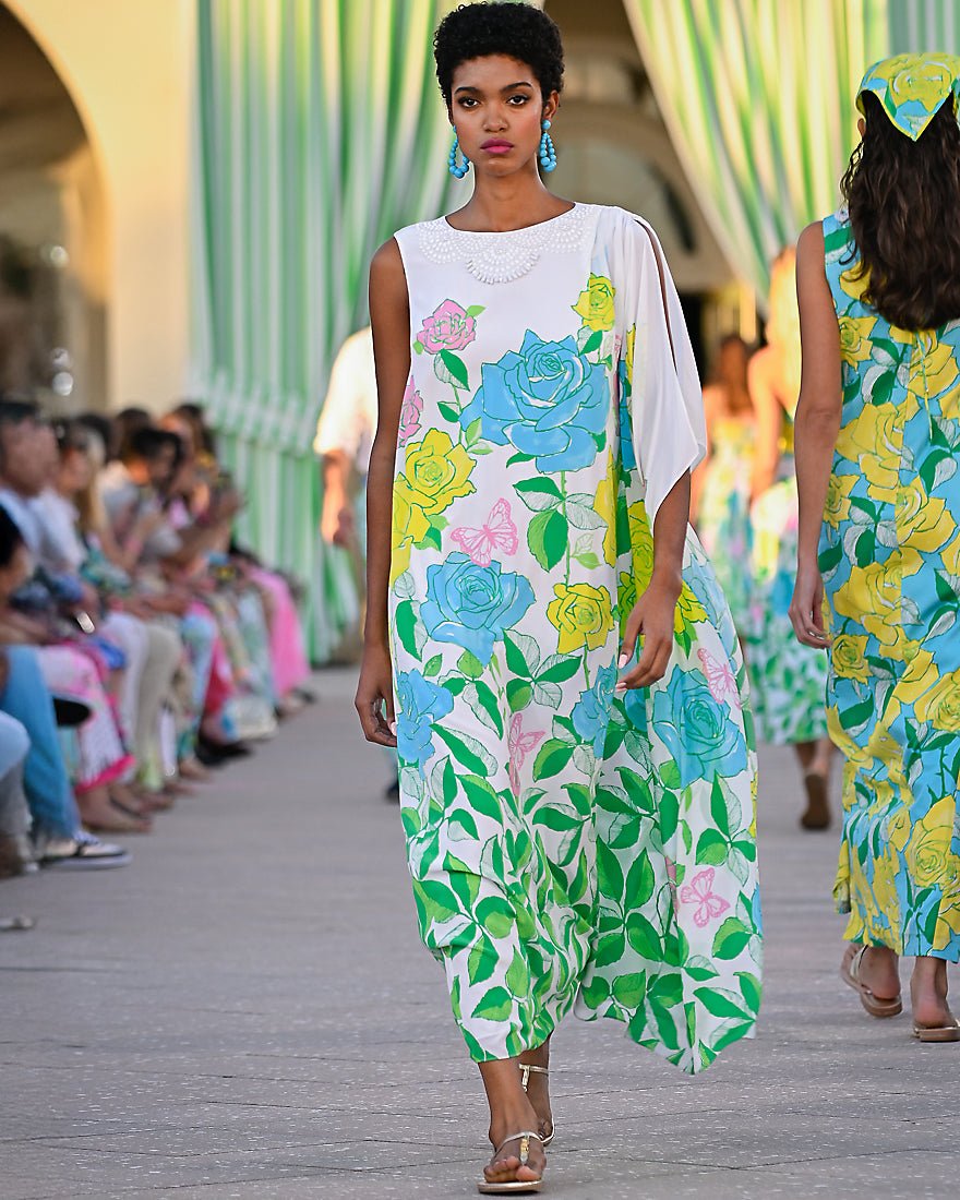 Lilly Pulitzer - Jaida Silk Maxi Caftan Dress - Multi Rose Bud