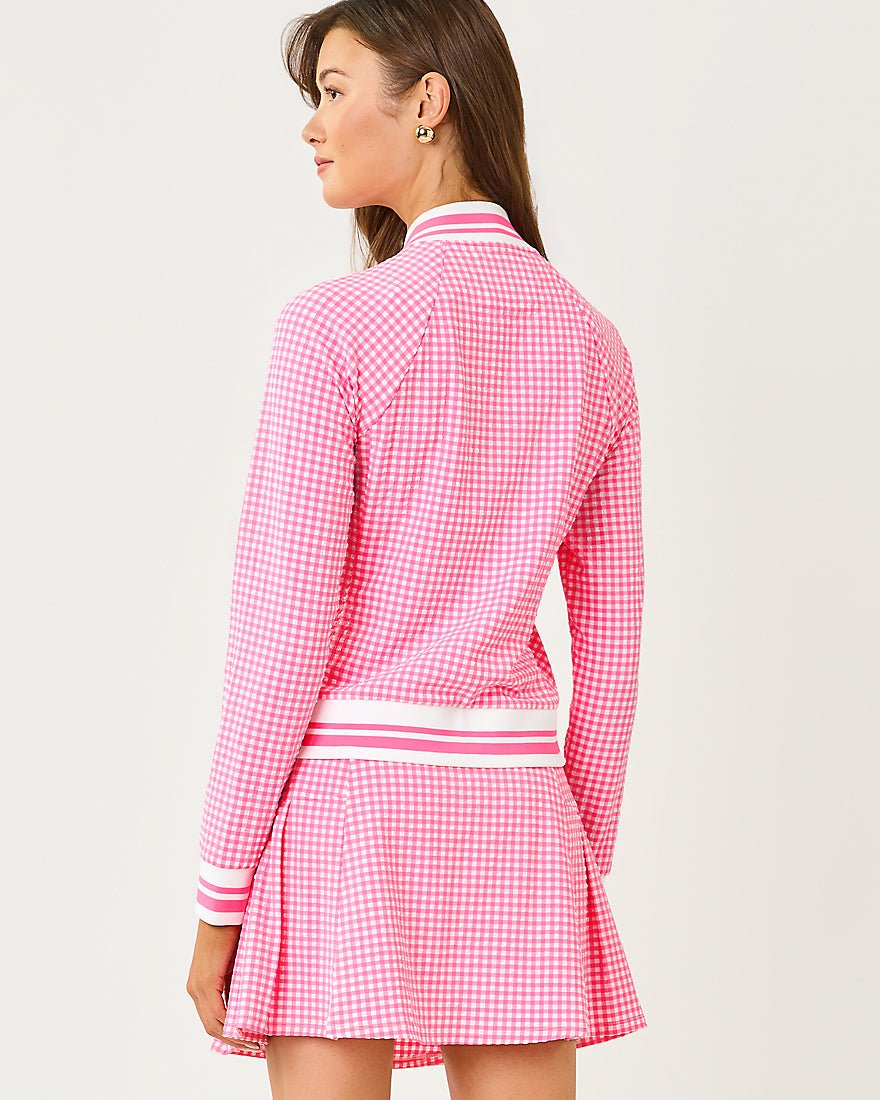 Lilly Pulitzer - Jaydea Jacket Upf 50 Plus - Cherry Blossom Pink Mini Performance Gingham
