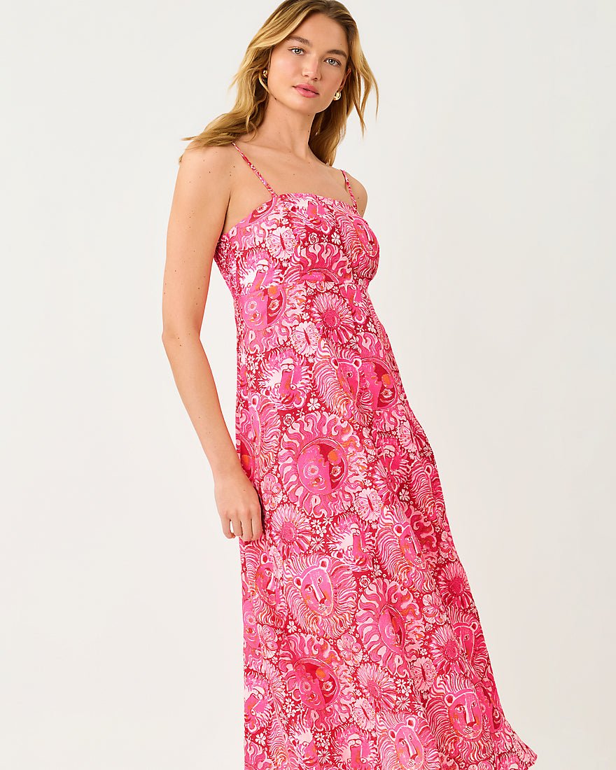 Lilly Pulitzer - Jorgian Linen Midi Dress - Paradise Punch Jims Stuff