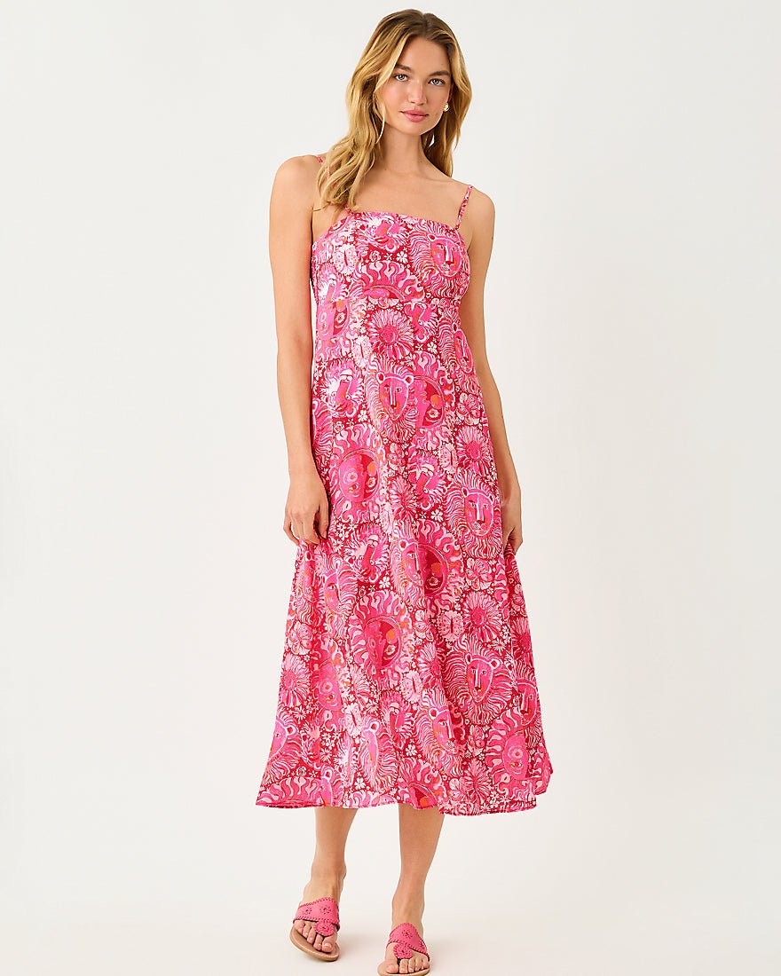 Lilly Pulitzer - Jorgian Linen Midi Dress - Paradise Punch Jims Stuff
