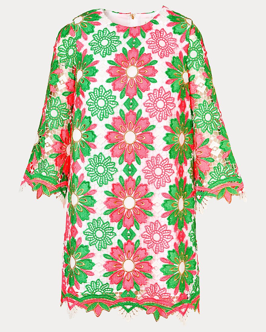 Lilly Pulitzer - Jouri Lace Dress - Cherry Blossom Pink Sunshine Tile Lace