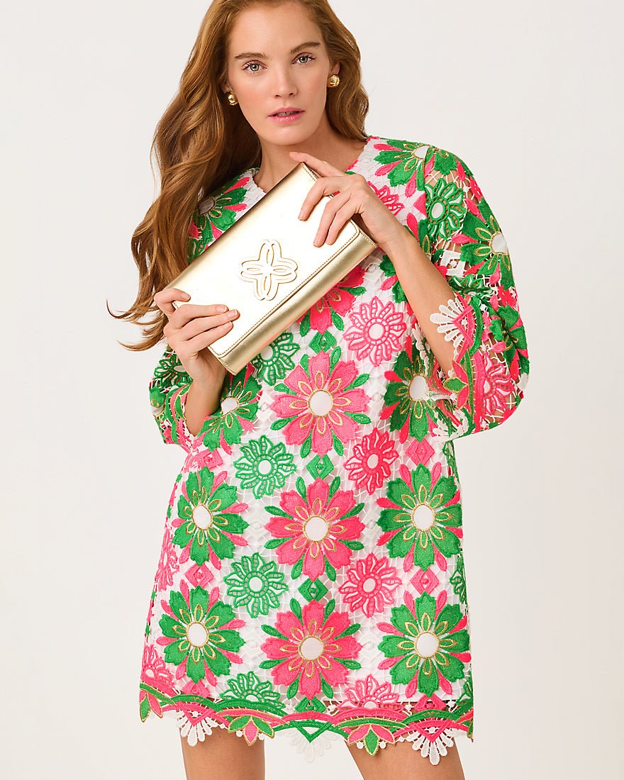 Lilly Pulitzer - Jouri Lace Dress - Cherry Blossom Pink Sunshine Tile Lace