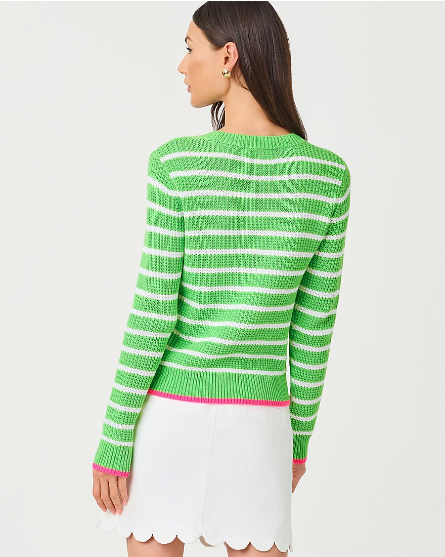 Lilly Pulitzer - Jovienne Sweater - Jackfruit Green Shine Bright Stripe
