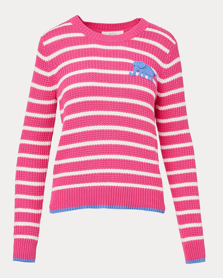 Lilly Pulitzer - Jovienne Sweater - Pink Aster Shine Bright Stripe