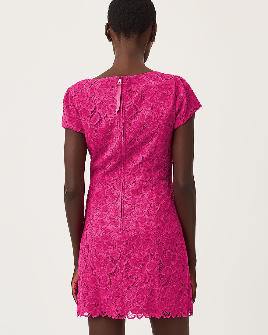 Lilly Pulitzer - Jules Short Sleeve Romper - Berry Bouquet Petal Pusher Lace