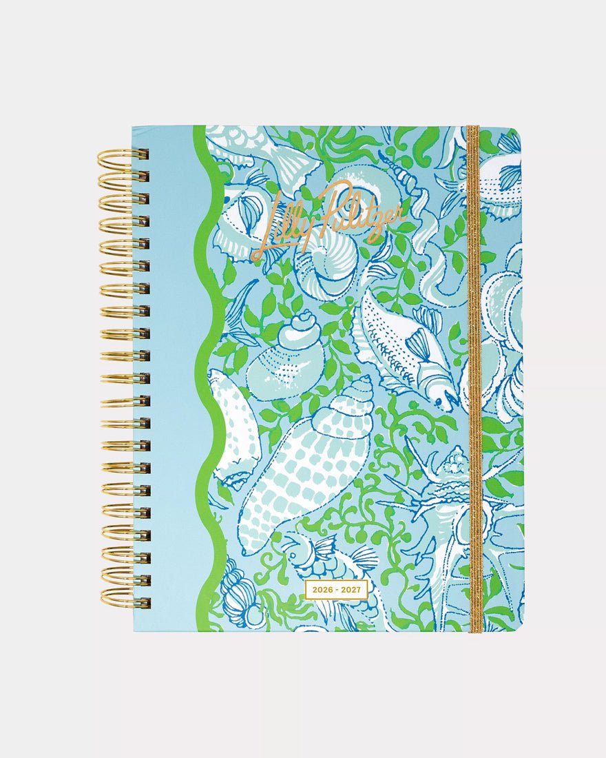 Lilly Pulitzer - Jumbo 17 Month Agenda - Day Dream Blue Throw Me a Line