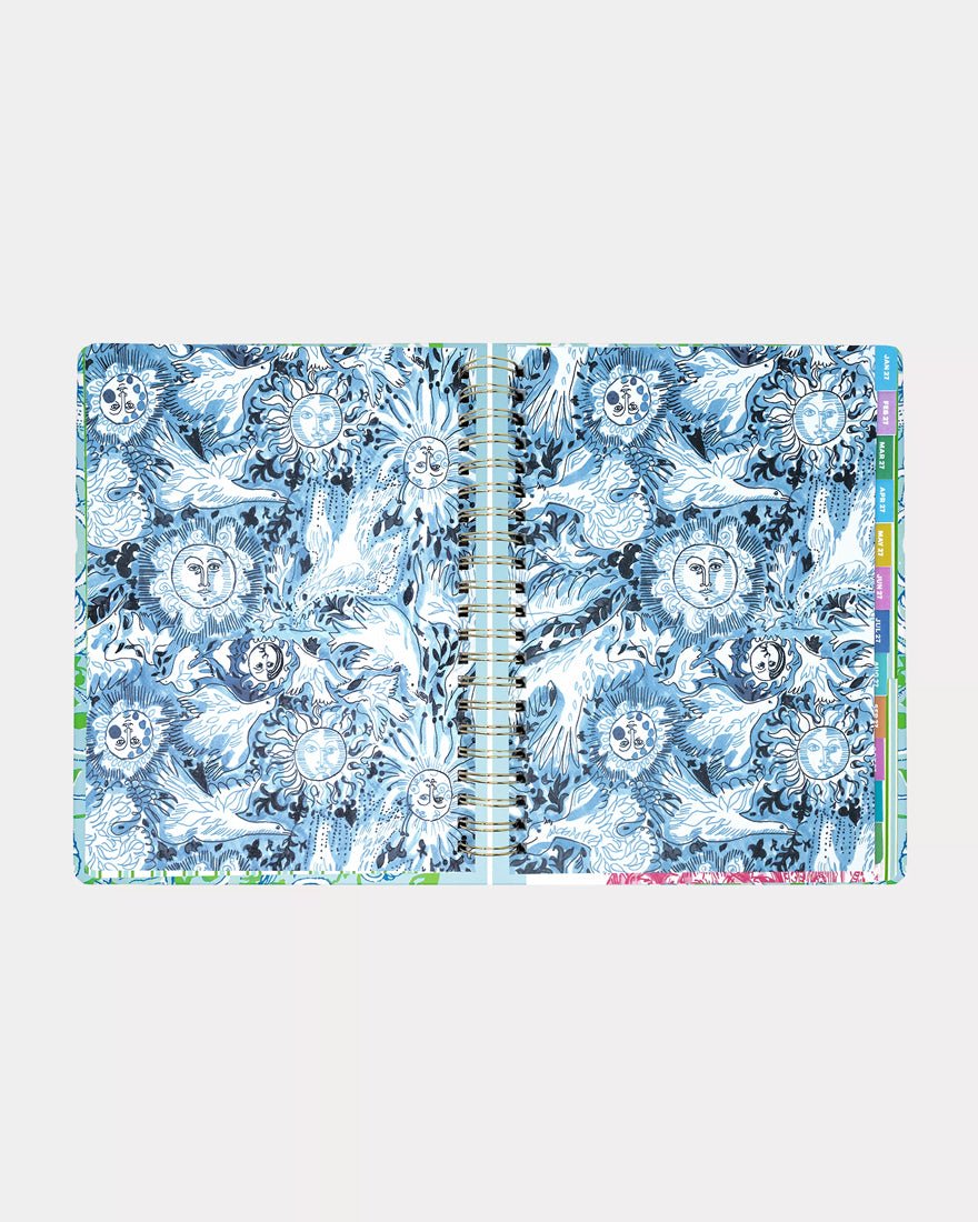 Lilly Pulitzer - Jumbo 17 Month Agenda - Day Dream Blue Throw Me a Line