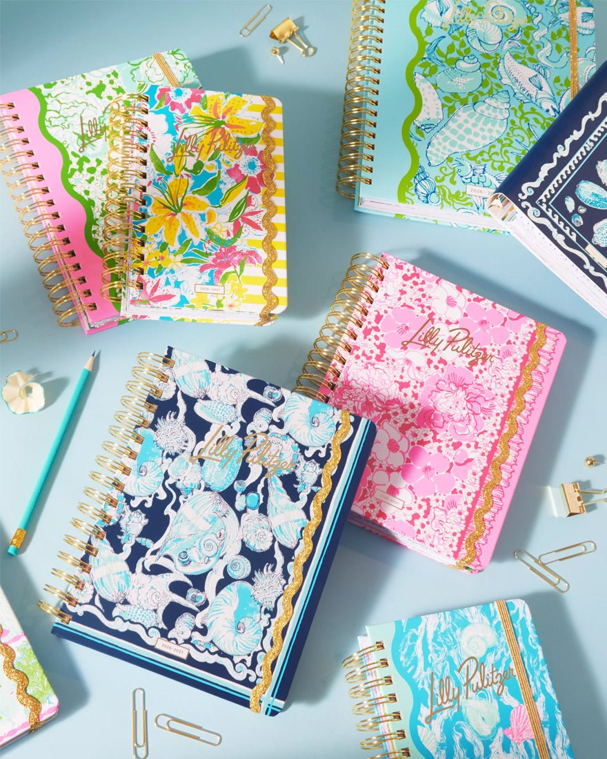 Lilly Pulitzer - Jumbo 17 Month Agenda - Day Dream Blue Throw Me a Line