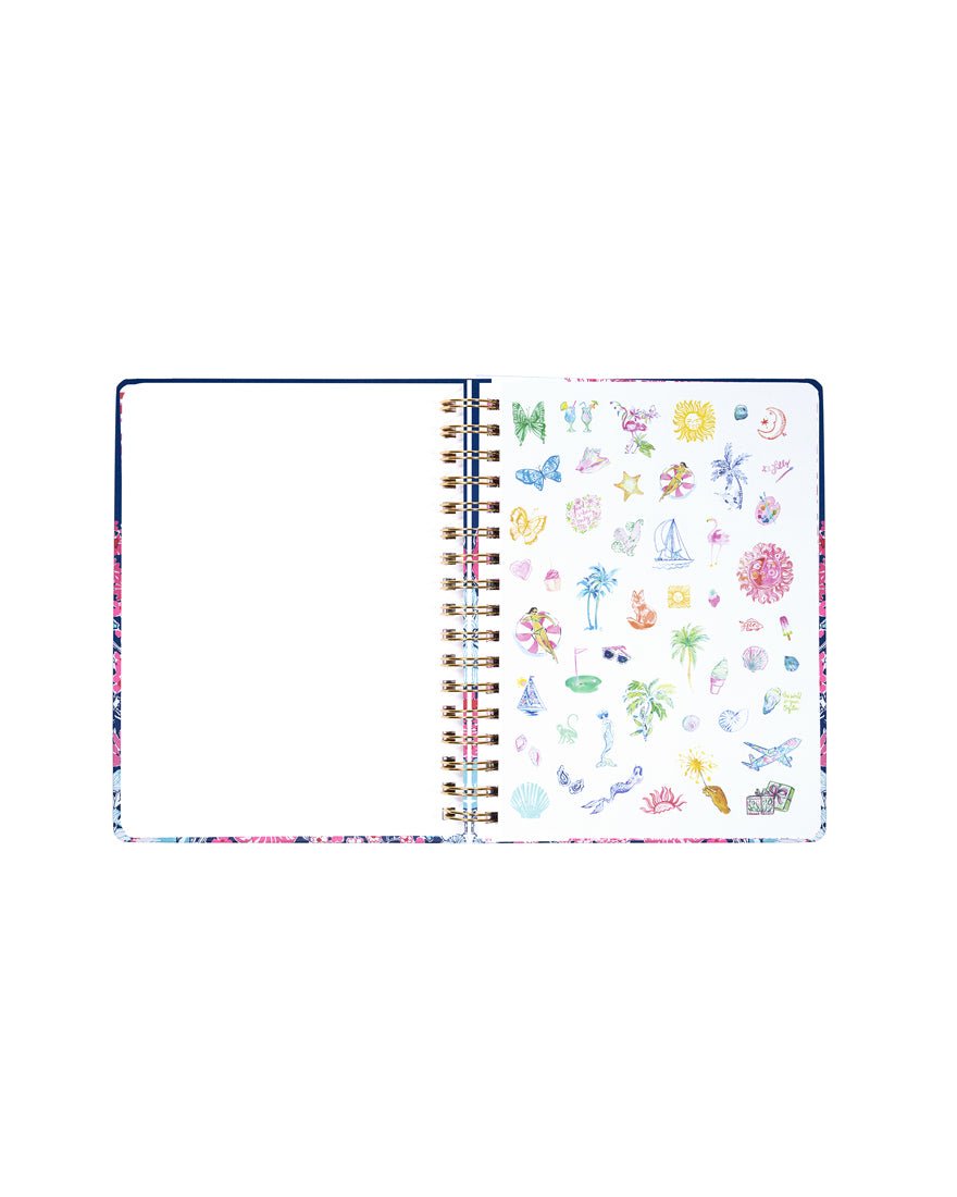 Lilly Pulitzer - Jumbo 17 Month Agenda - Starlight Navy In All Her Glory