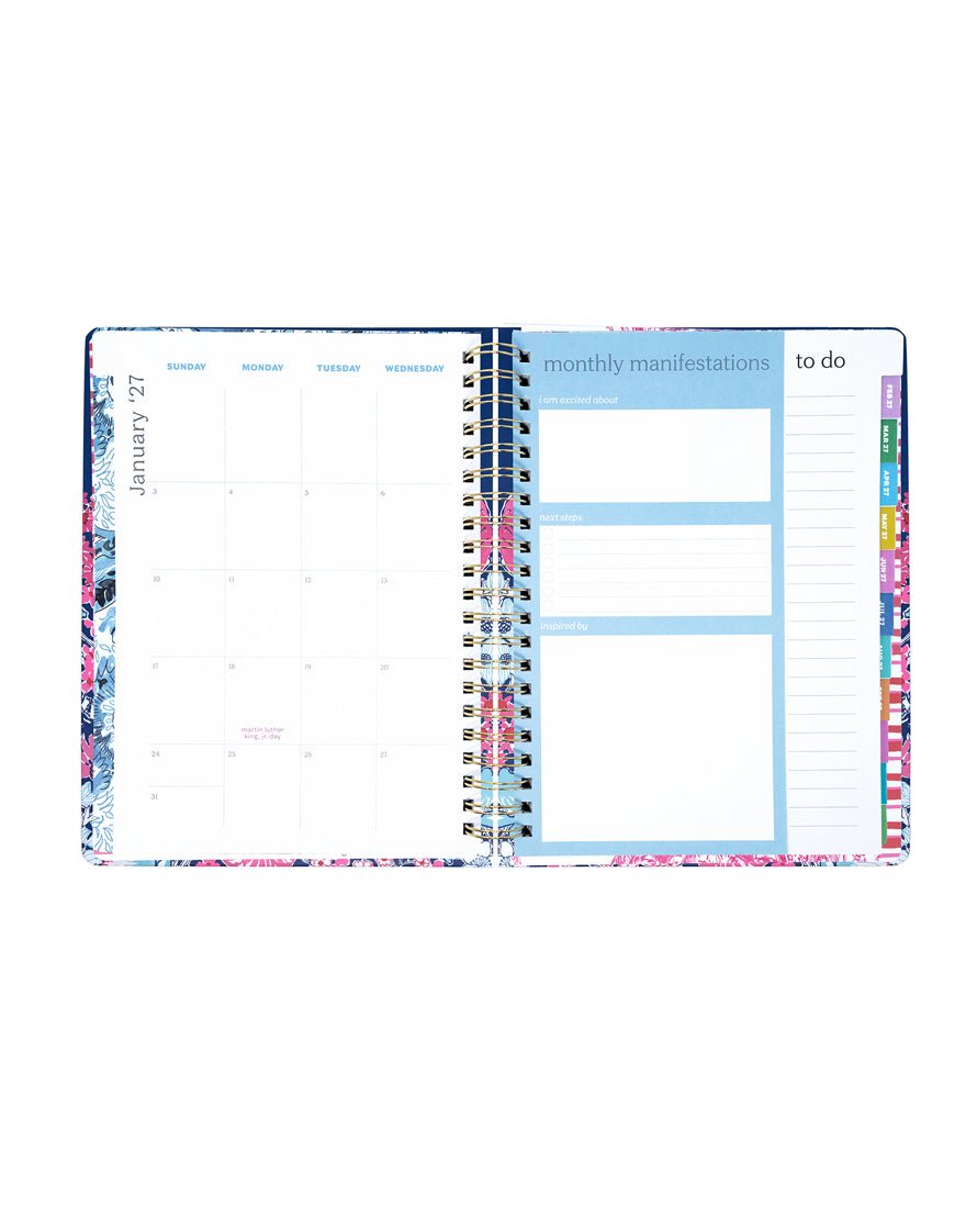 Lilly Pulitzer - Jumbo 17 Month Agenda - Starlight Navy In All Her Glory